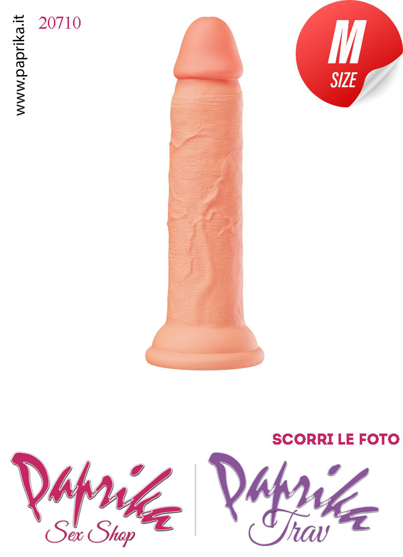 Dildo Unisex Medium Silicone Flessibile 17 cm Ø 30 Non Vibrante Ventosa