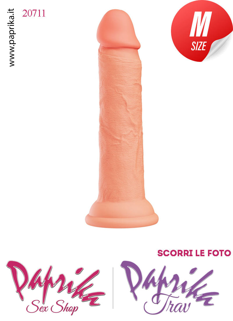 Strap-On Dildo Medium Silicone Flessibile 19 cm Ø 35 Non Vibrante