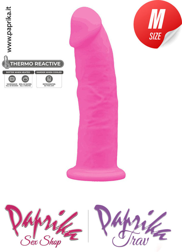 Dildo Non Vibrante Fosforescente 16 cm Ø 35 Riscaldabile