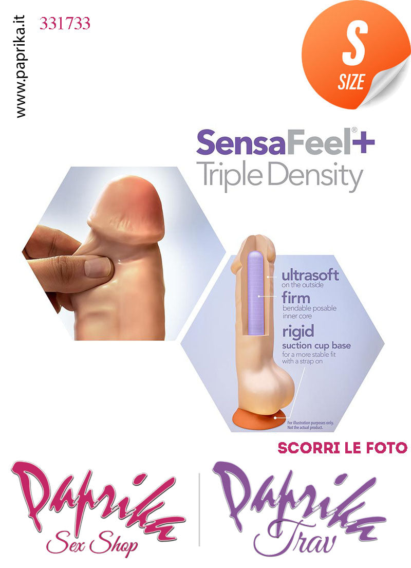 Strap-On Dildo Small Anima Interna Non Vibrante 12 cm Ø 29 Mutanda Anelli Acciaio