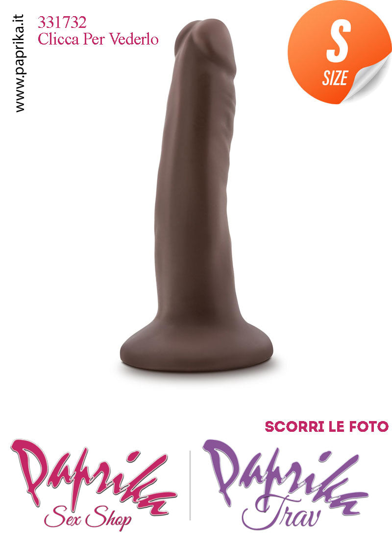 Strap-On Dildo Marrone Small Anima Interna Non Vibrante 12 cm Ø 29 Mutanda Anelli Acciaio