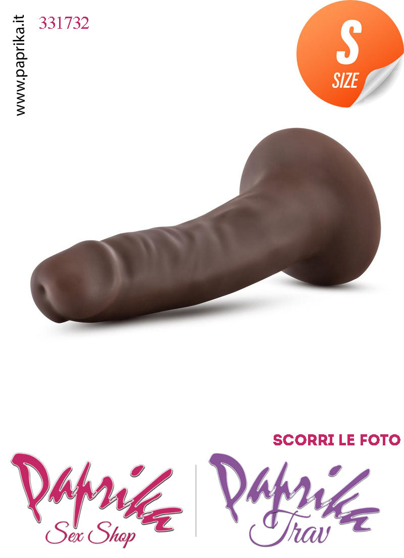 Strap-On Dildo Marrone Small Anima Interna Non Vibrante 12 cm Ø 29 Mutanda Anelli Acciaio