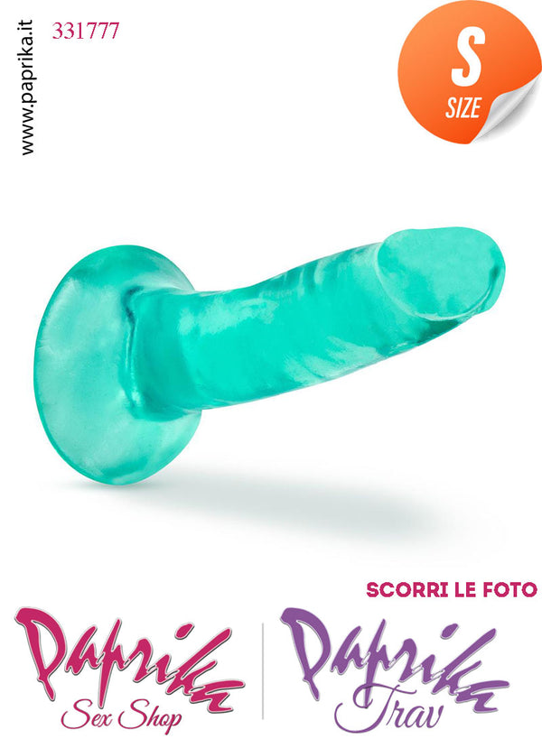 Dildo Anale Piccolo Verde Trasparente Non Vibrante 12 cm Ø 29 Ventosa