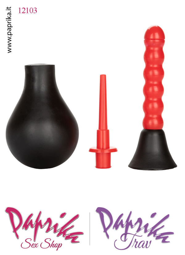 Doccia Anale Unisex Beccuccio Doppio Pvc Clistere Pulizia Retto 195 ml