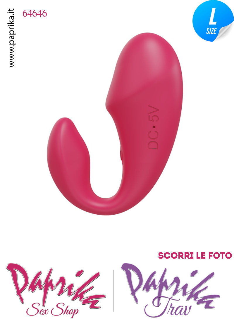 Vibratore Vaginale Clitorideo da Inserire Silicone Telecomando 8 cm Ø 38