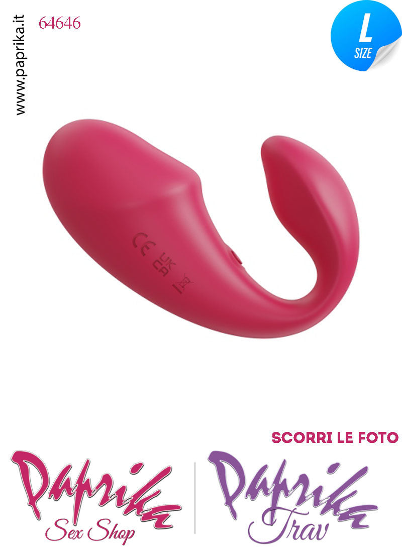 Vibratore Vaginale Clitorideo da Inserire Silicone Telecomando 8 cm Ø 38