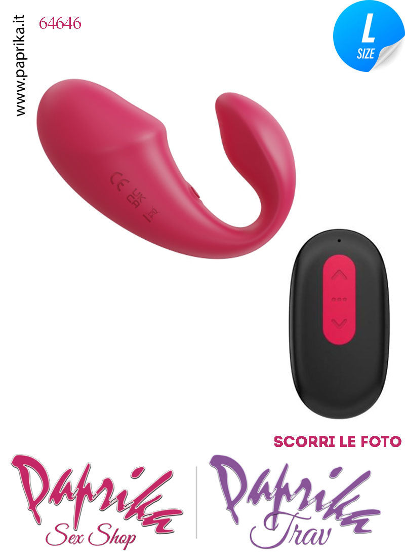 Vibratore Vaginale Clitorideo da Inserire Silicone Telecomando 8 cm Ø 38