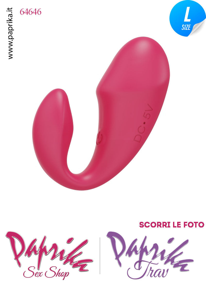 Vibratore Vaginale Clitorideo da Inserire Silicone Telecomando 8 cm Ø 38