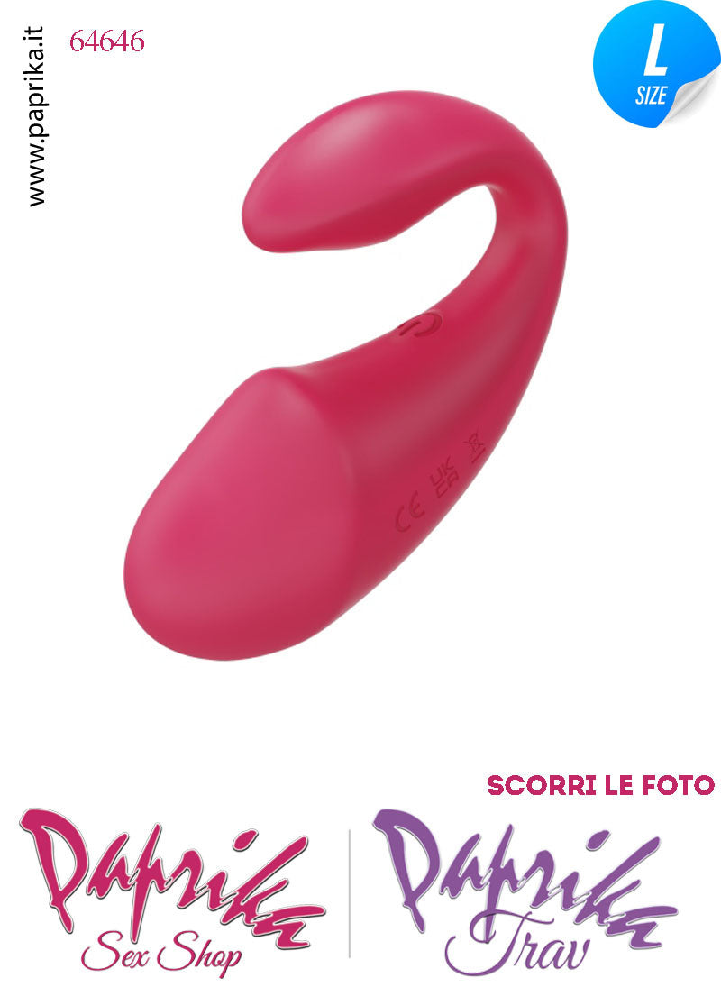 Vibratore Vaginale Clitorideo da Inserire Silicone Telecomando 8 cm Ø 38