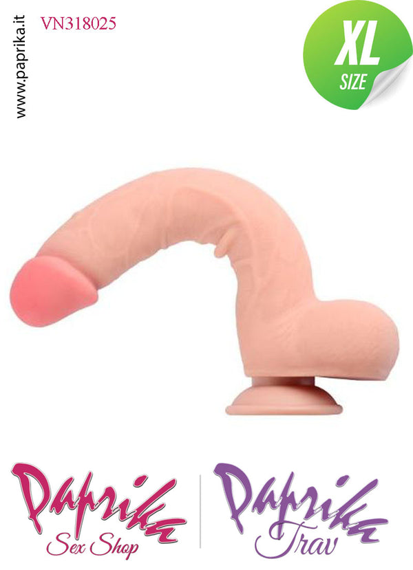 Fallo Testicoli XL Unisex  Pelle Mobile Non Vibrante TPR 26 cm Ø 46 Ventosa