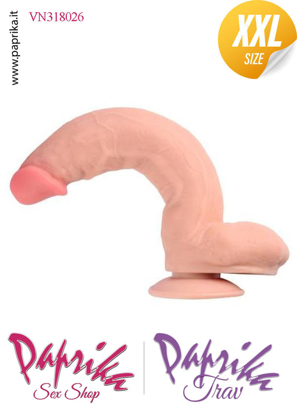 Fallo Testicoli XXL Unisex  Pelle Mobile Non Vibrante TPR 28 cm Ø 58 Ventosa