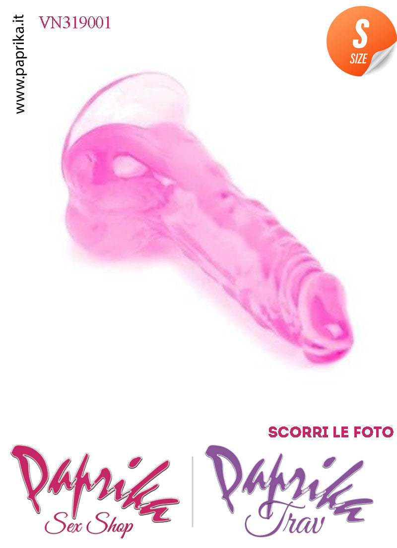 Strap-On Fallo Rosa Trasparente Small Non Vibrante Unisex 14 cm Ø 23