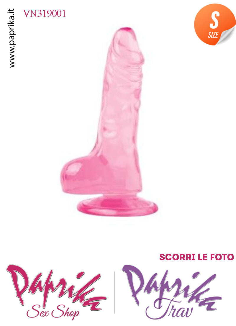 Strap-On Fallo Rosa Trasparente Small Non Vibrante Unisex 14 cm Ø 23