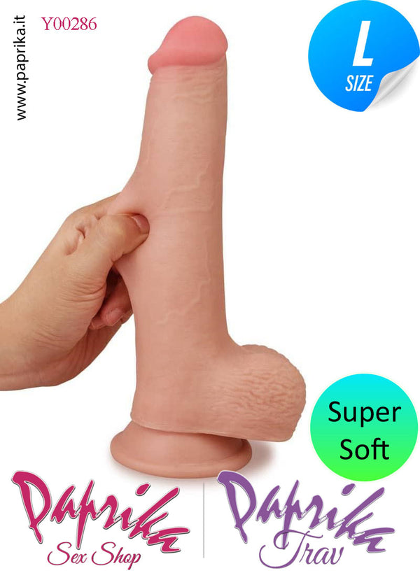 Fallo Testicoli Tpe Doppia Densità Piegabile 19 cm Ø 44 Ventosa