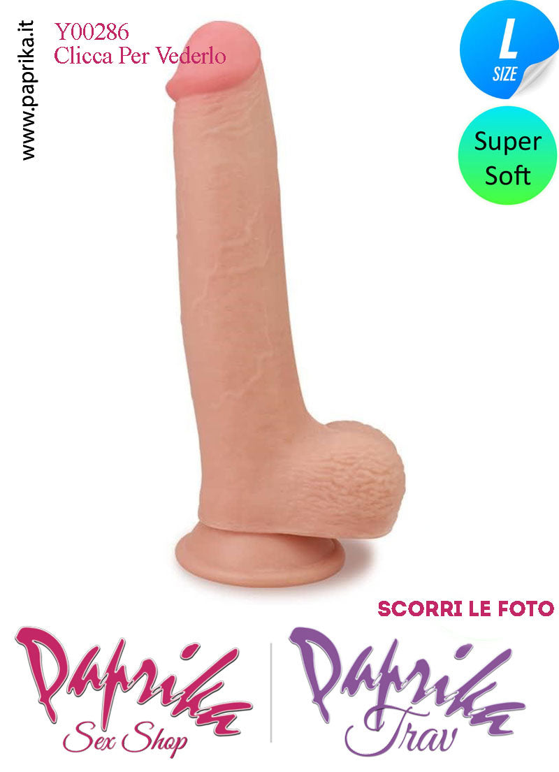 Fallo Testicoli Tpe Doppia Densità Piegabile 19 cm Ø 44 Ventosa