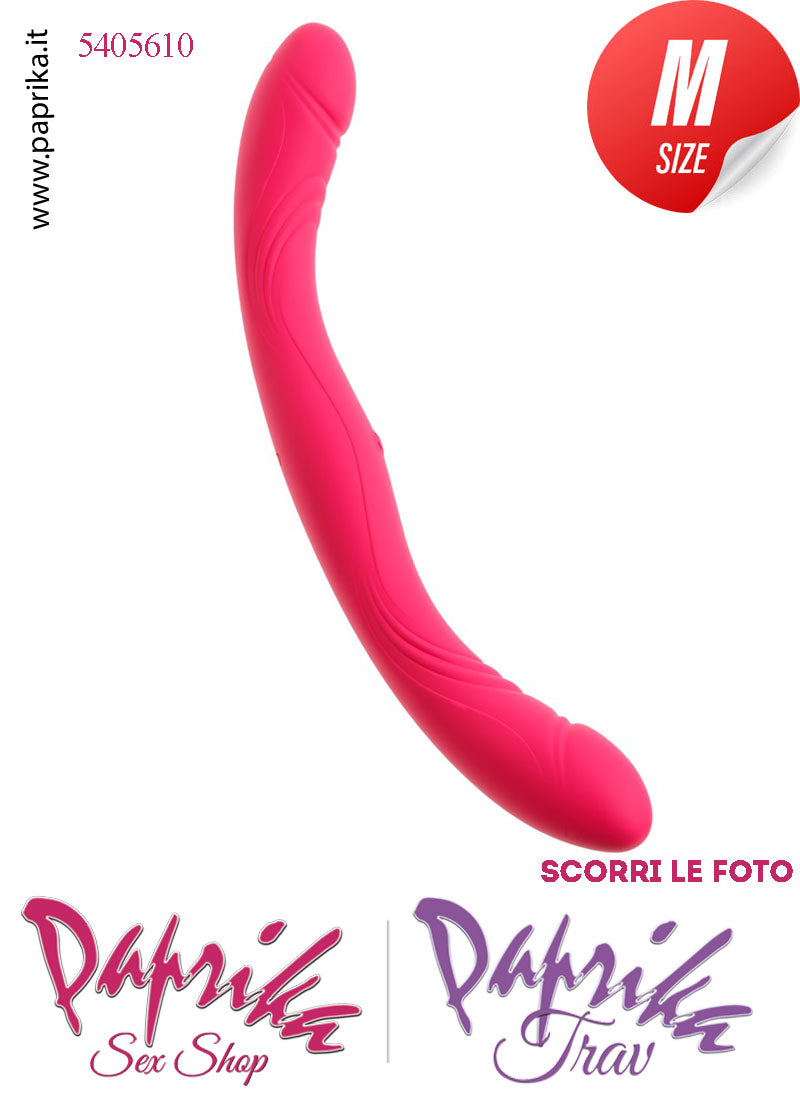 Fallo Doppio 2 Estremità 2 Partner Vibrante 33 cm Ø 35 Silicone Rosa