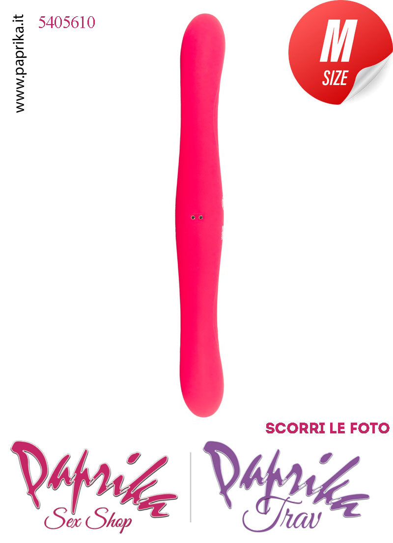 Fallo Doppio 2 Estremità 2 Partner Vibrante 33 cm Ø 35 Silicone Rosa