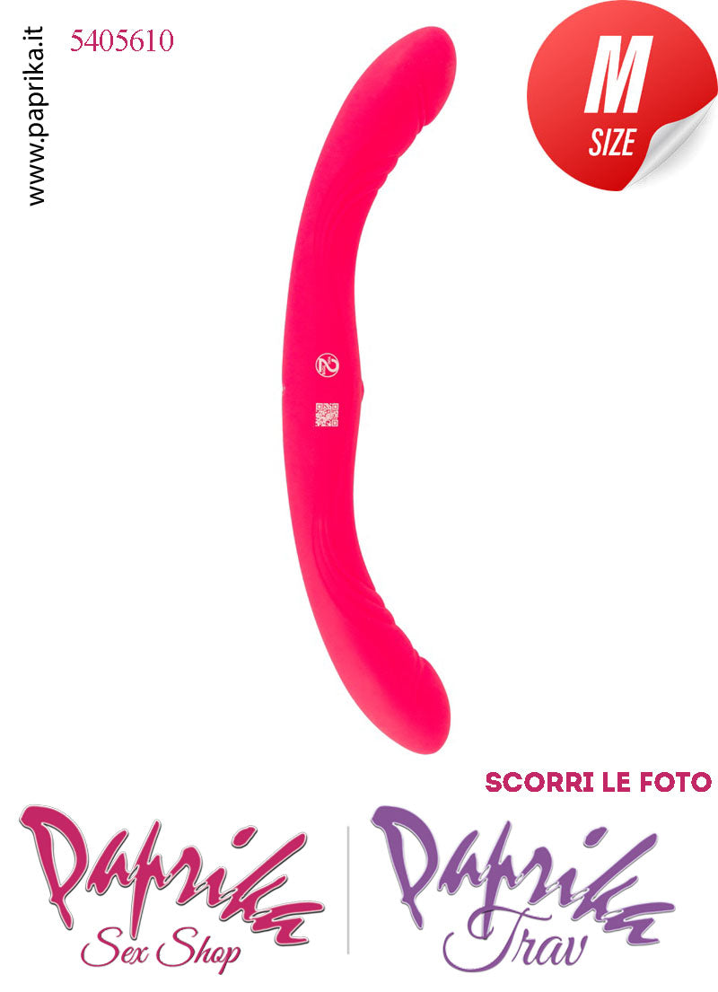 Fallo Doppio 2 Estremità 2 Partner Vibrante 33 cm Ø 35 Silicone Rosa
