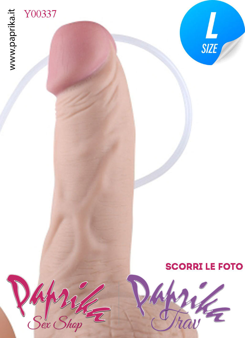 Fallo Testicoli TPE Non Vibrante Eiaculazione Squirting 18 cm Ø 43 Unisex Ventosa