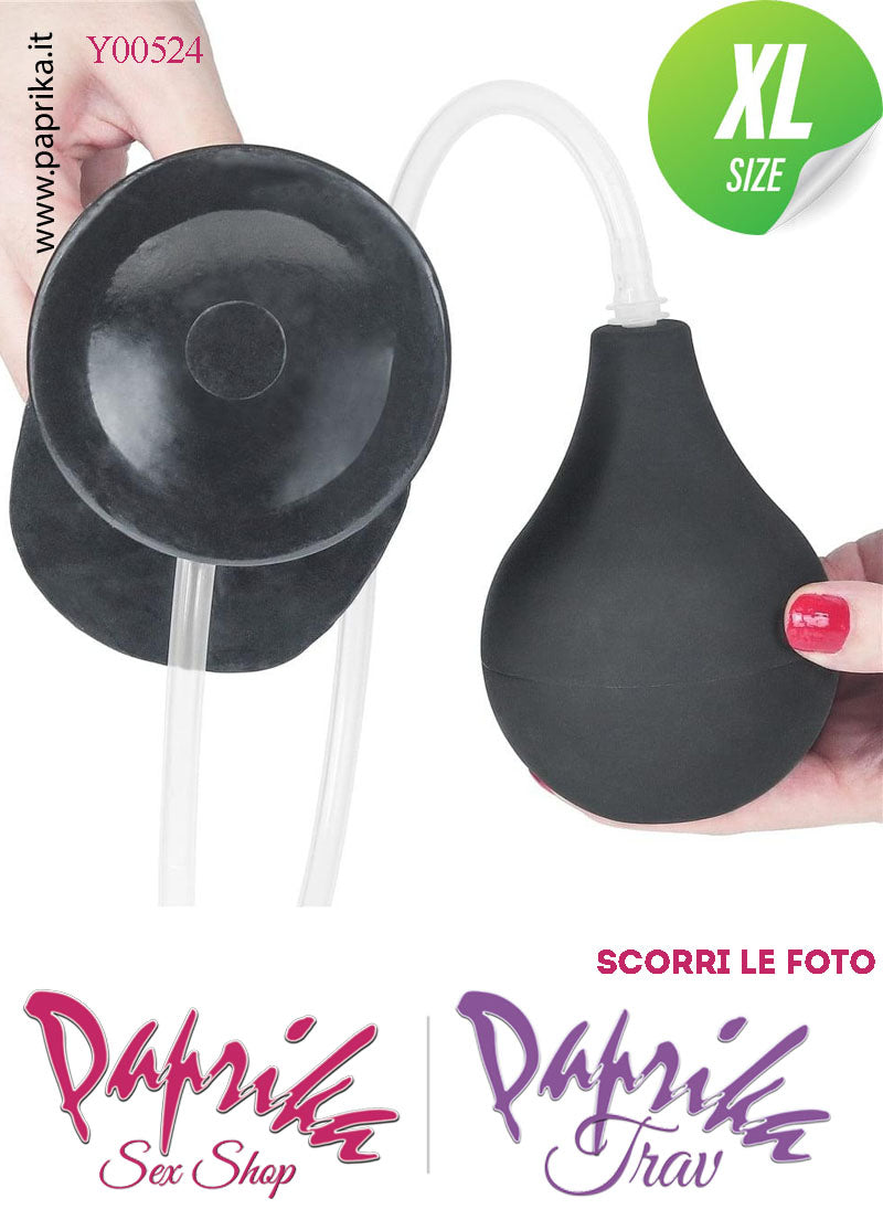 Fallo Testicoli TPE Nero Non Vibrante Eiaculazione Squirting 26 cm Ø 50 Unisex Ventosa