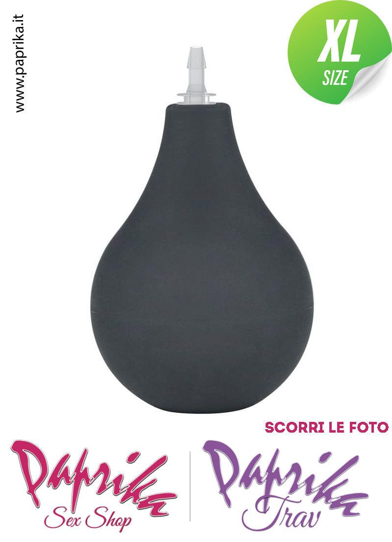 Fallo Testicoli Nero TPE Non Vibrante Eiaculazione Squirting 21 cm Ø 48 Unisex Ventosa