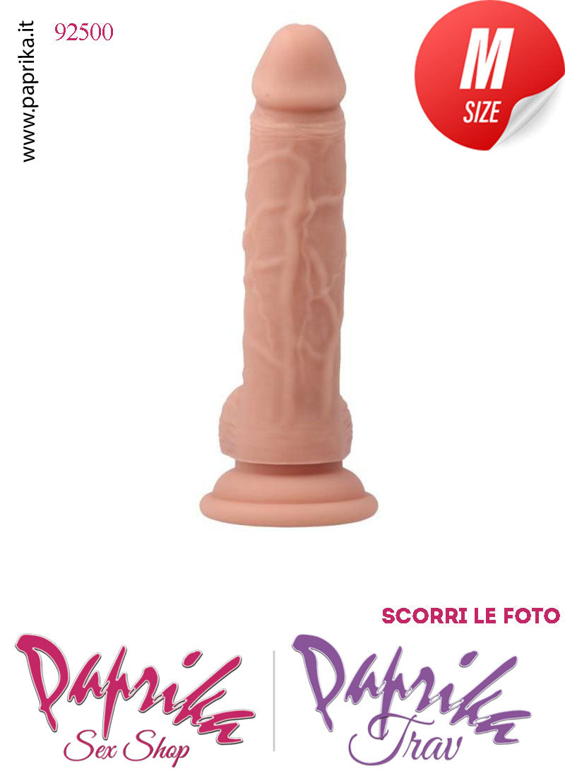 Strap-On Fallo Medium Non Vibrante Unisex 15 cm Ø 35 Silicone Realistico