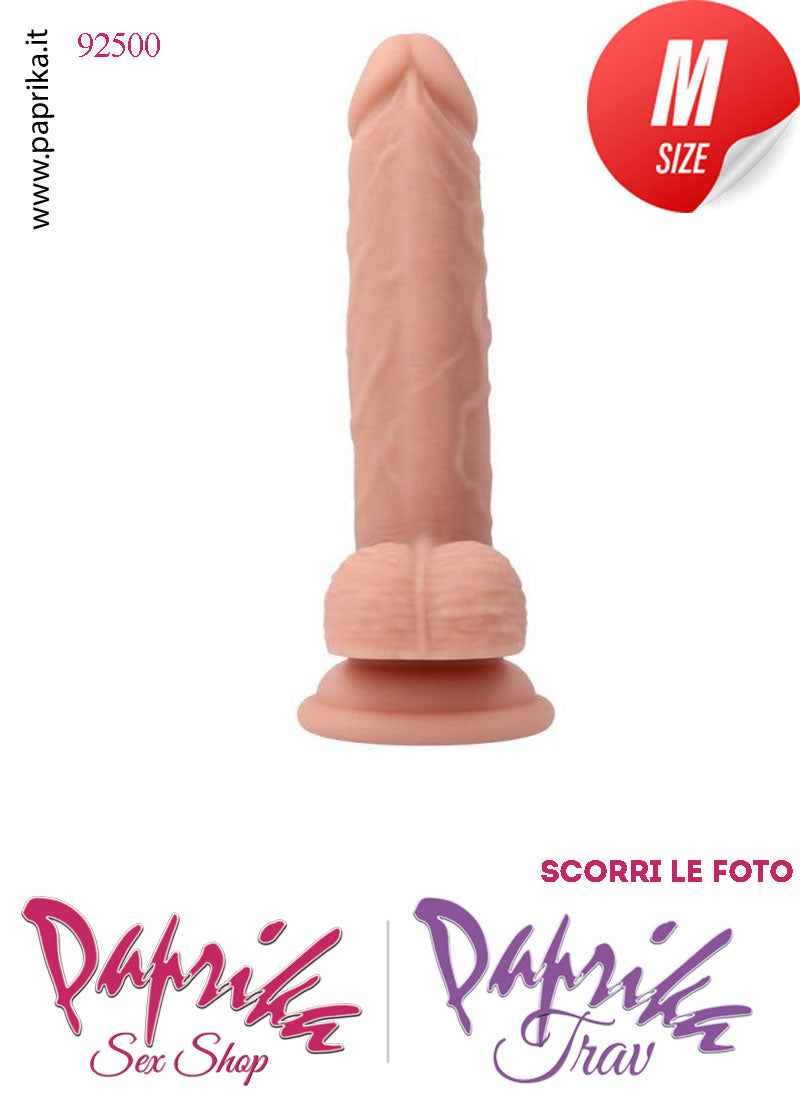 Strap-On Fallo Medium Non Vibrante Unisex 15 cm Ø 35 Silicone Realistico