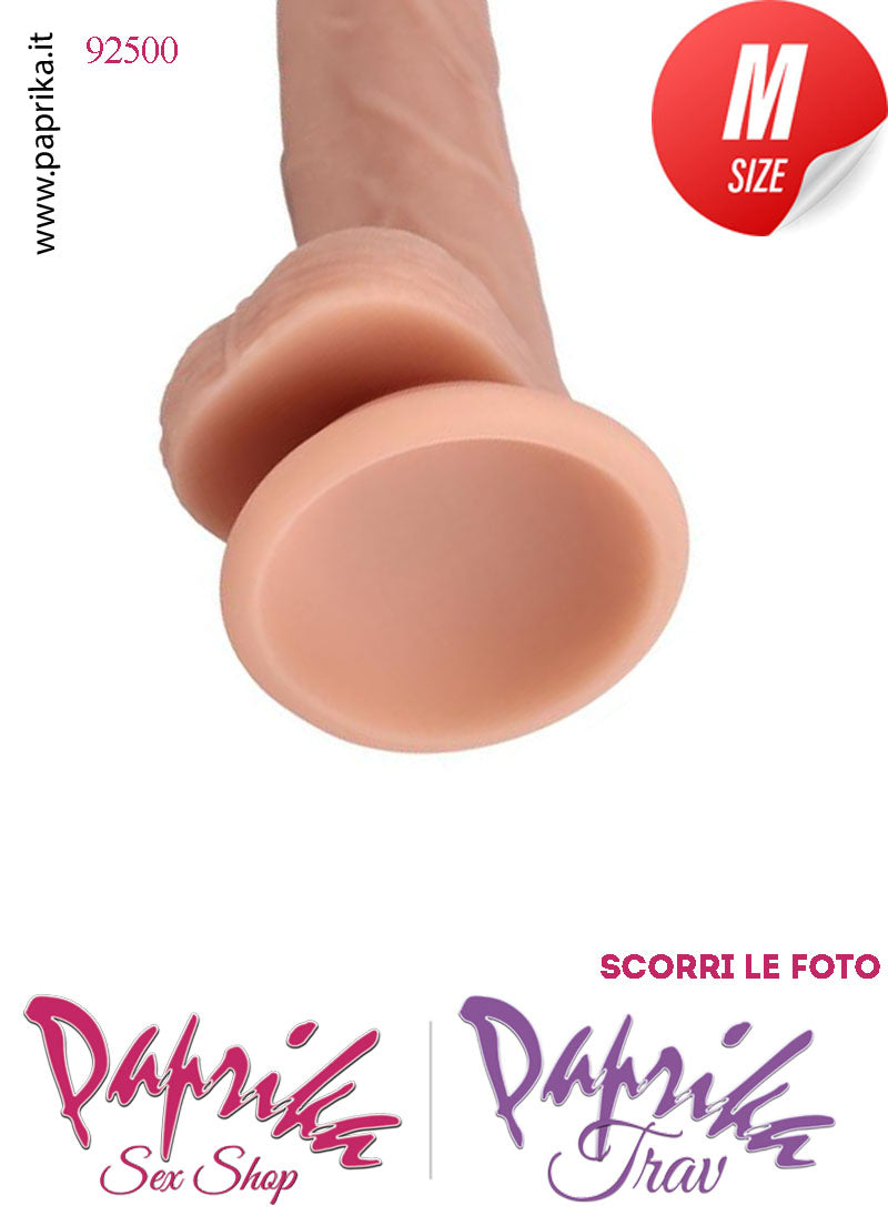 Strap-On Fallo Medium Non Vibrante Unisex 15 cm Ø 35 Silicone Realistico