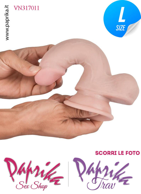 Fallo Testicoli TPE Tripla Densità Non Vibrante 18 cm Ø 38 Unisex Ventosa