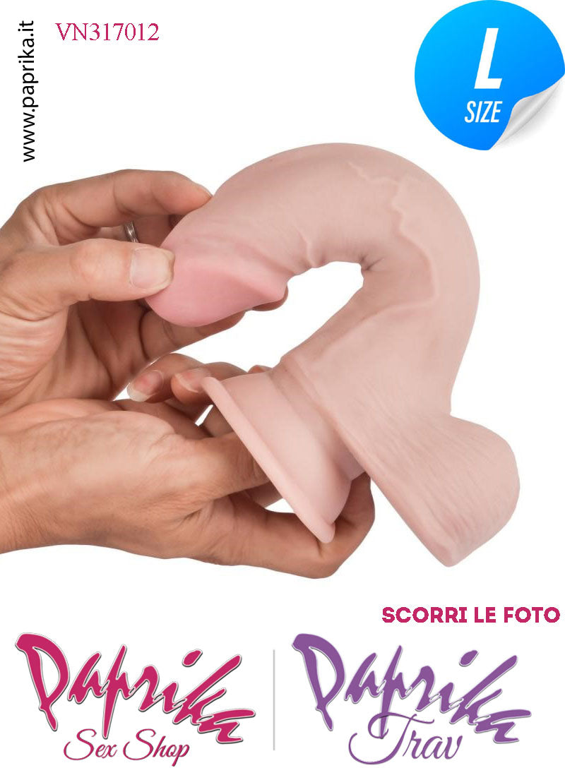Strap-On Fallo Large Non Vibrante 20 cm Ø 42 Mutanda  2 Anelli Acciaio + 2 Gomma