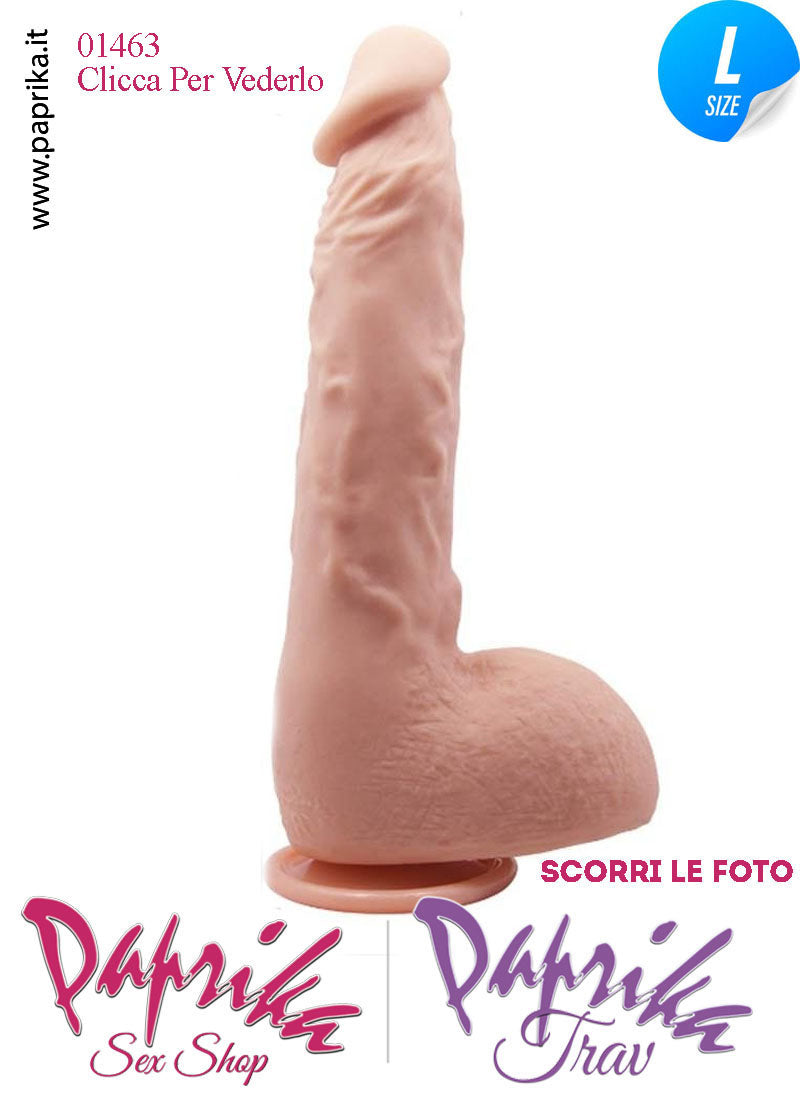 Fallo Testicoli Large Unisex TPR 20/24 cm Ø 44 Ventosa Non Vibrante