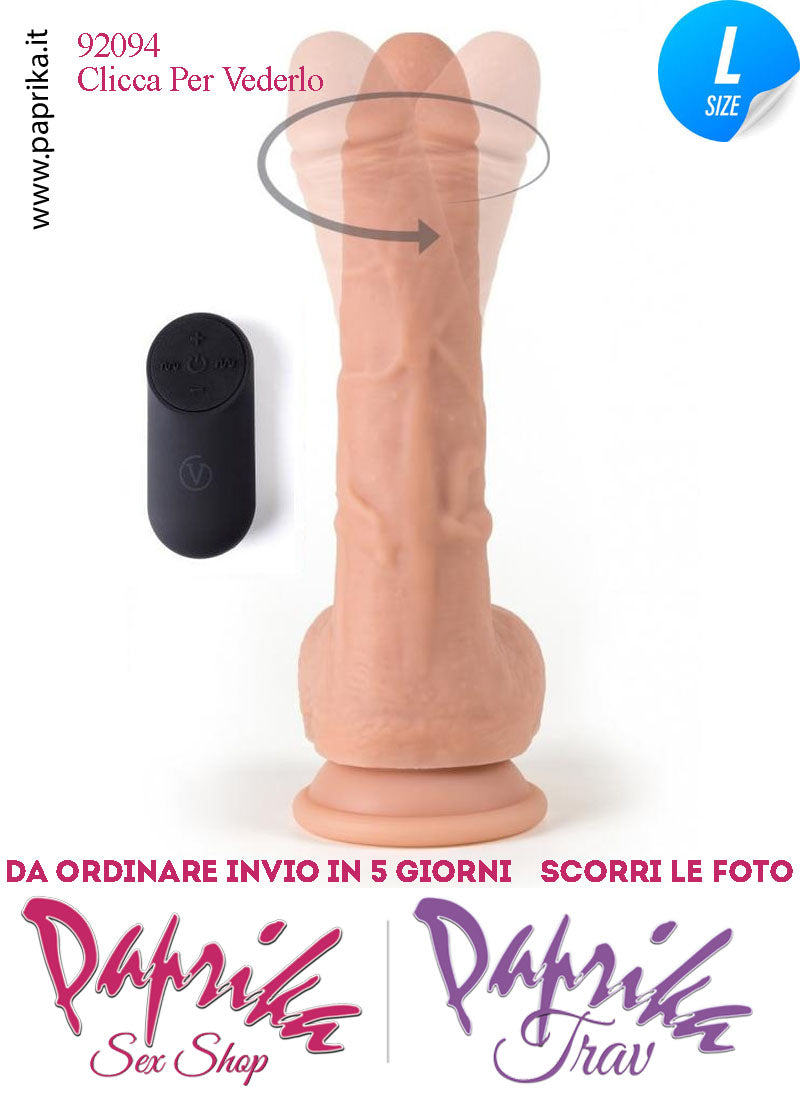 Fallo Rotante e Vibrante Ventosa Telecomandato Silicone 21 cm Ø 45