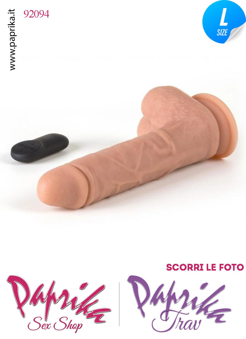 Fallo Rotante e Vibrante Ventosa Telecomandato Silicone 21 cm Ø 45