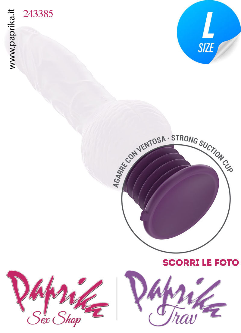 Vibratore & Su e Giù Potente Ventosa Silicone 3 + 9 Velocità Inseribile 13 cm Ø 41