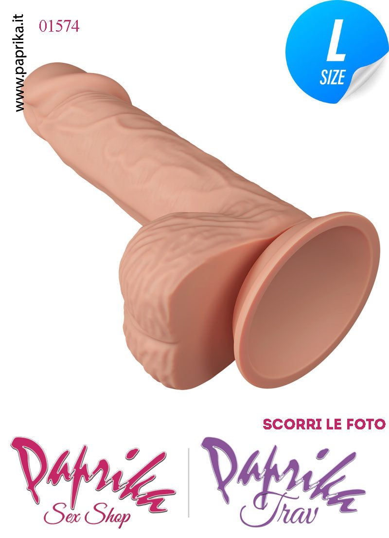 Fallo Testicoli Large Unisex TPR 18 cm Ø 39 Ventosa Non Vibrante