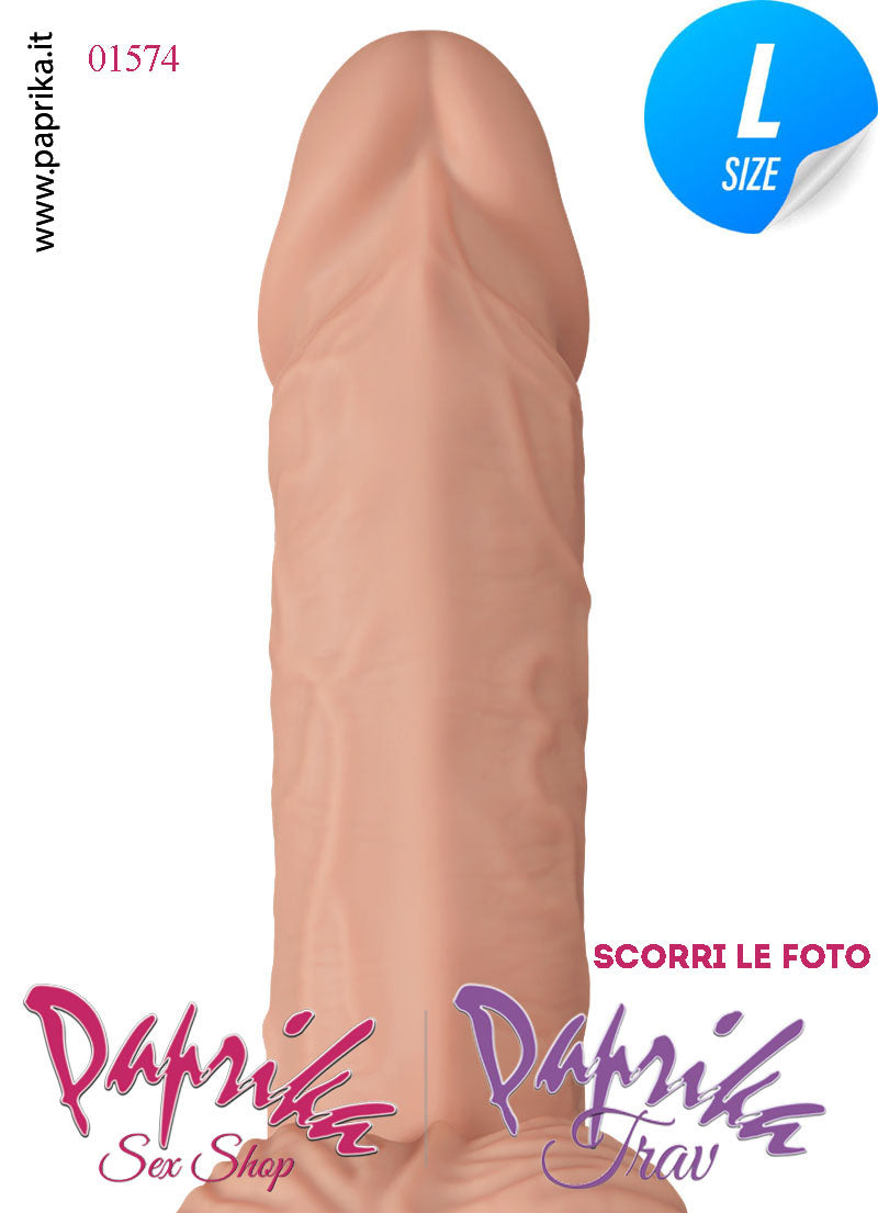 Fallo Testicoli Large Unisex TPR 18 cm Ø 39 Ventosa Non Vibrante