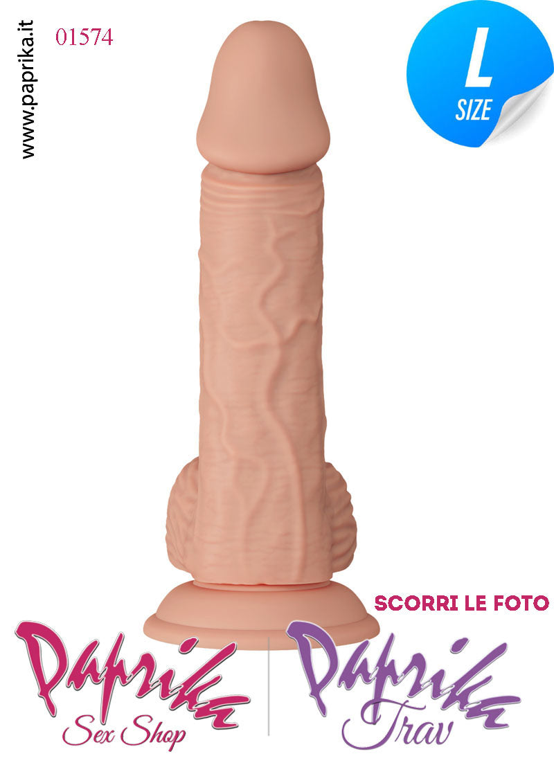 Fallo Testicoli Large Unisex TPR 18 cm Ø 39 Ventosa Non Vibrante