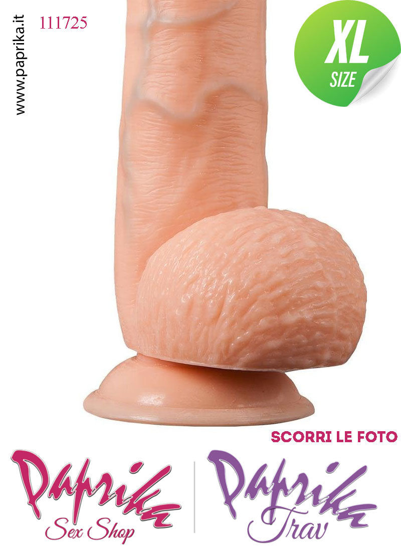 Fallo Testicoli Extra Large Unisex Pvc 22 cm Ø 45/53 Ventosa Non Vibrante