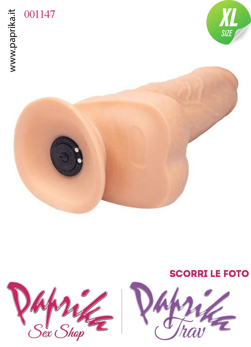 Fallo Vibrante Leggermente Rotante ExtraLarge TPE 20 cm Ø 48 Telecomandato