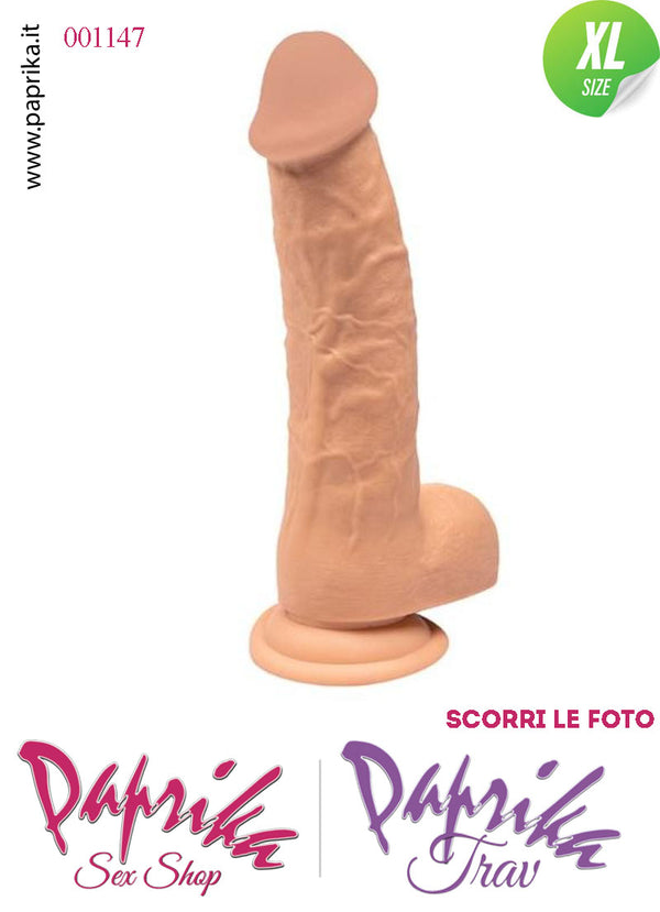 Fallo Vibrante Leggermente Rotante ExtraLarge TPE 20 cm Ø 48 Telecomandato