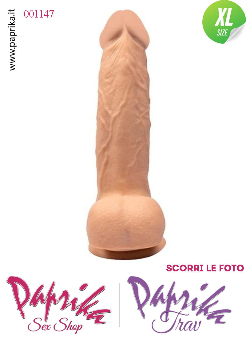 Fallo Vibrante Leggermente Rotante ExtraLarge TPE 20 cm Ø 48 Telecomandato