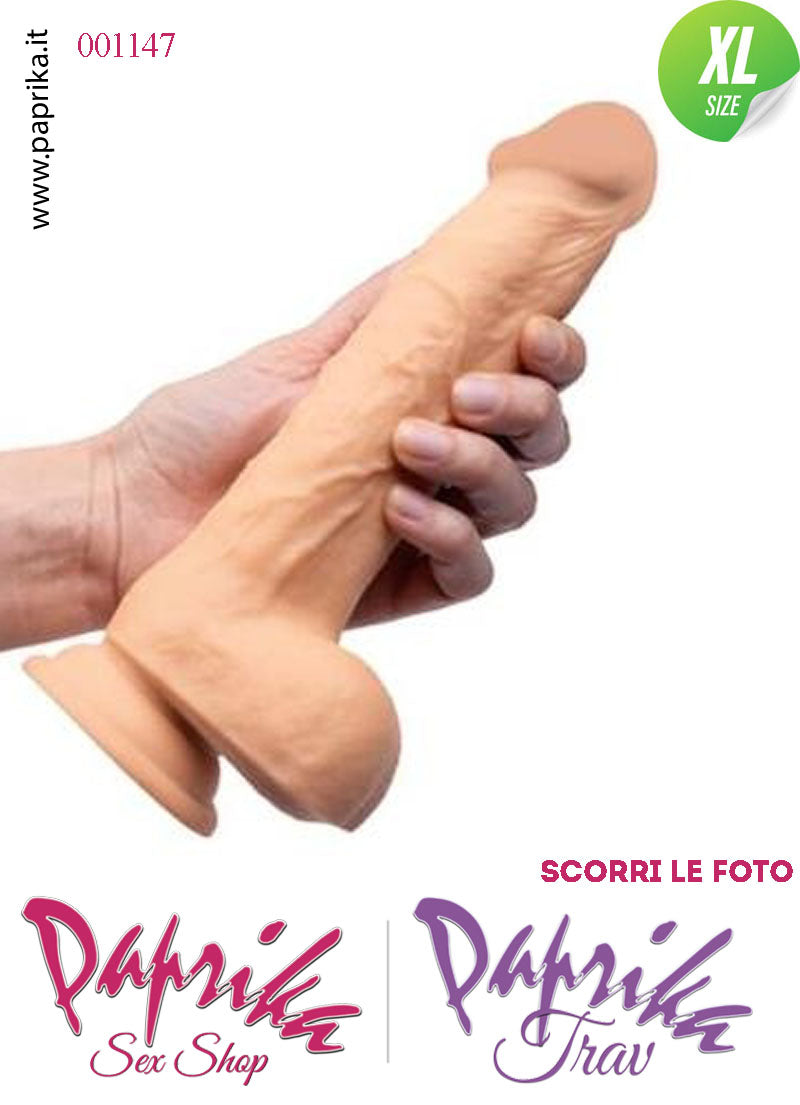 Fallo Vibrante Leggermente Rotante ExtraLarge TPE 20 cm Ø 48 Telecomandato