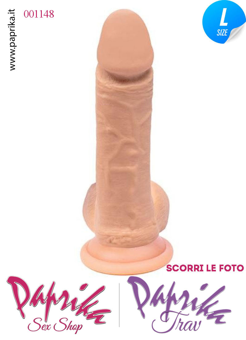 Fallo Vibrante Leggermente Rotante Large TPE 18 cm Ø 44 Telecomandato