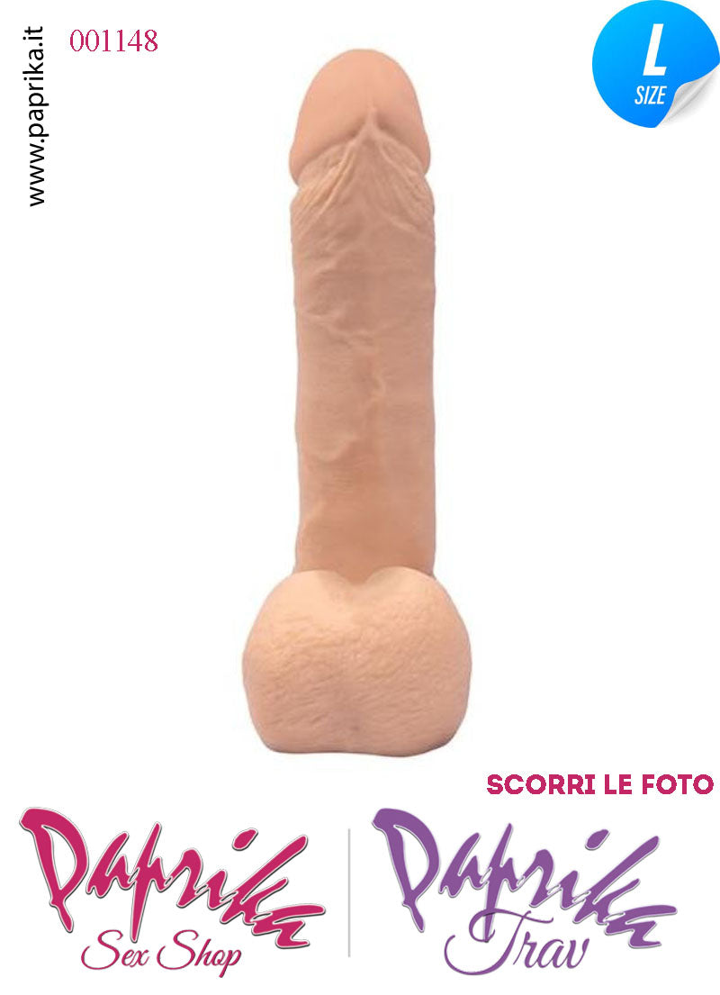 Fallo Vibrante Leggermente Rotante Large TPE 18 cm Ø 44 Telecomandato