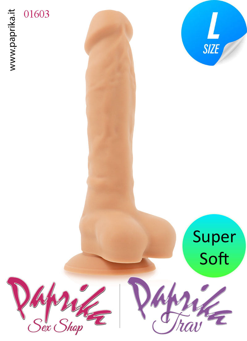 Fallo Testicoli Medium Silicone Non Vibrante 20 cm Ø 41 Unisex Ventosa