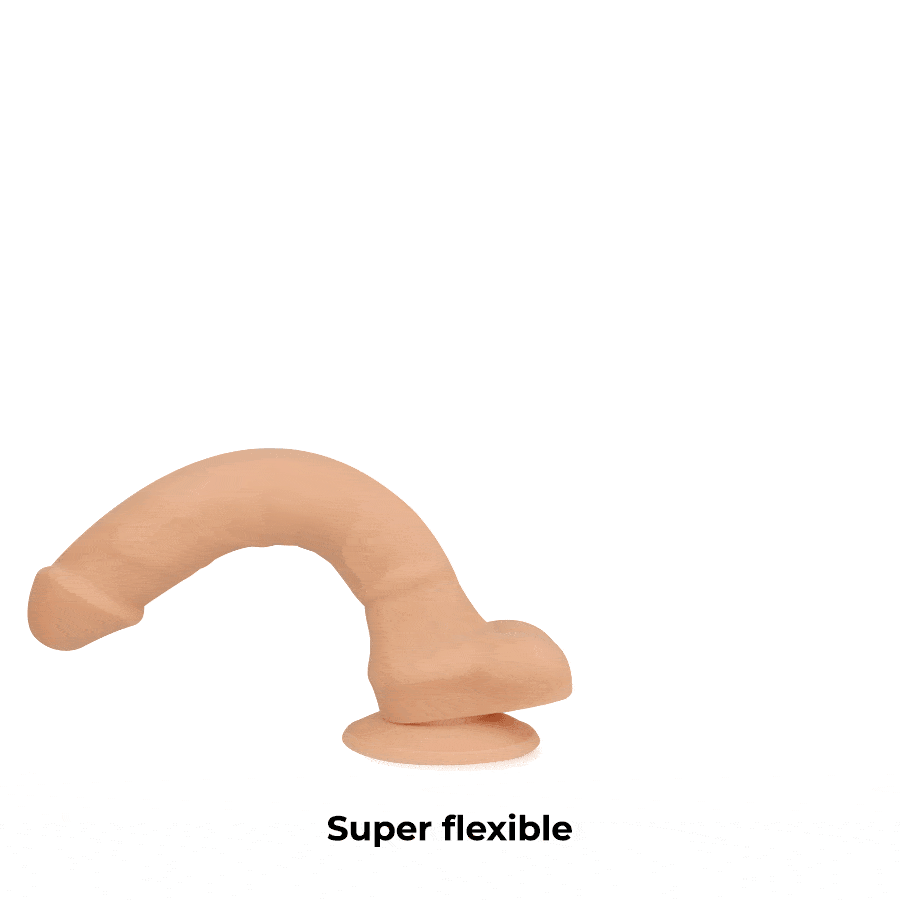 Fallo Testicoli Medium Silicone Non Vibrante 20 cm Ø 41 Unisex Ventosa