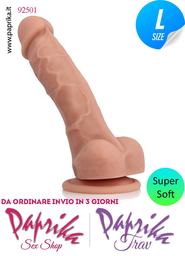 Fallo Testicoli Large Unisex Silicone 18 cm Ø 39 Ventosa Non Vibrante
