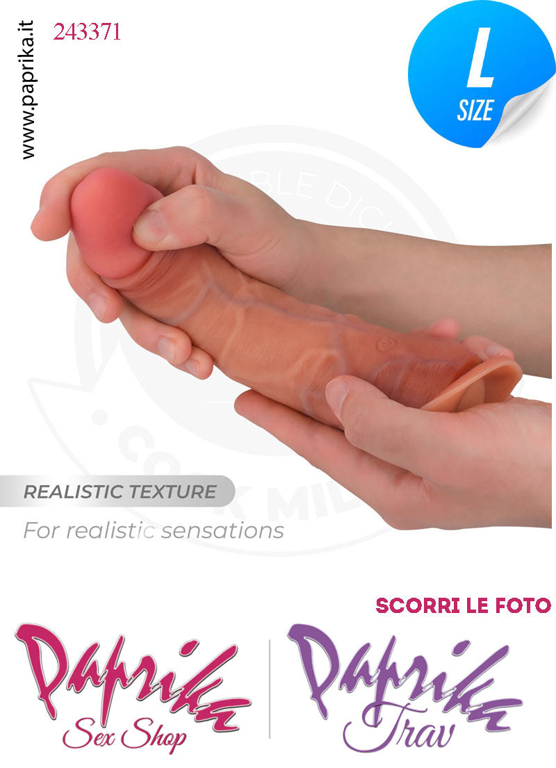 Vibratore Silicone Telecomando Ventosa 10 Velocità Venature Stimolanti 21 cm Ø 41/46