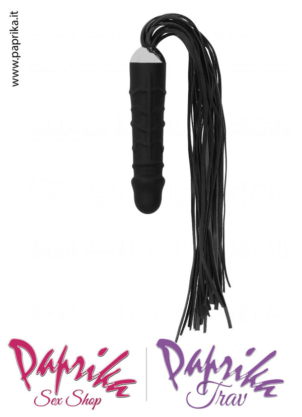 Flogger Frusta Indolore Dildo Silicone Venature 14 cm Ø 33