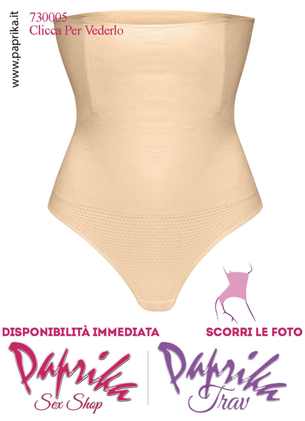 Guaina Alta Coprente Nudo Perizoma 4 Stecche Stringenti